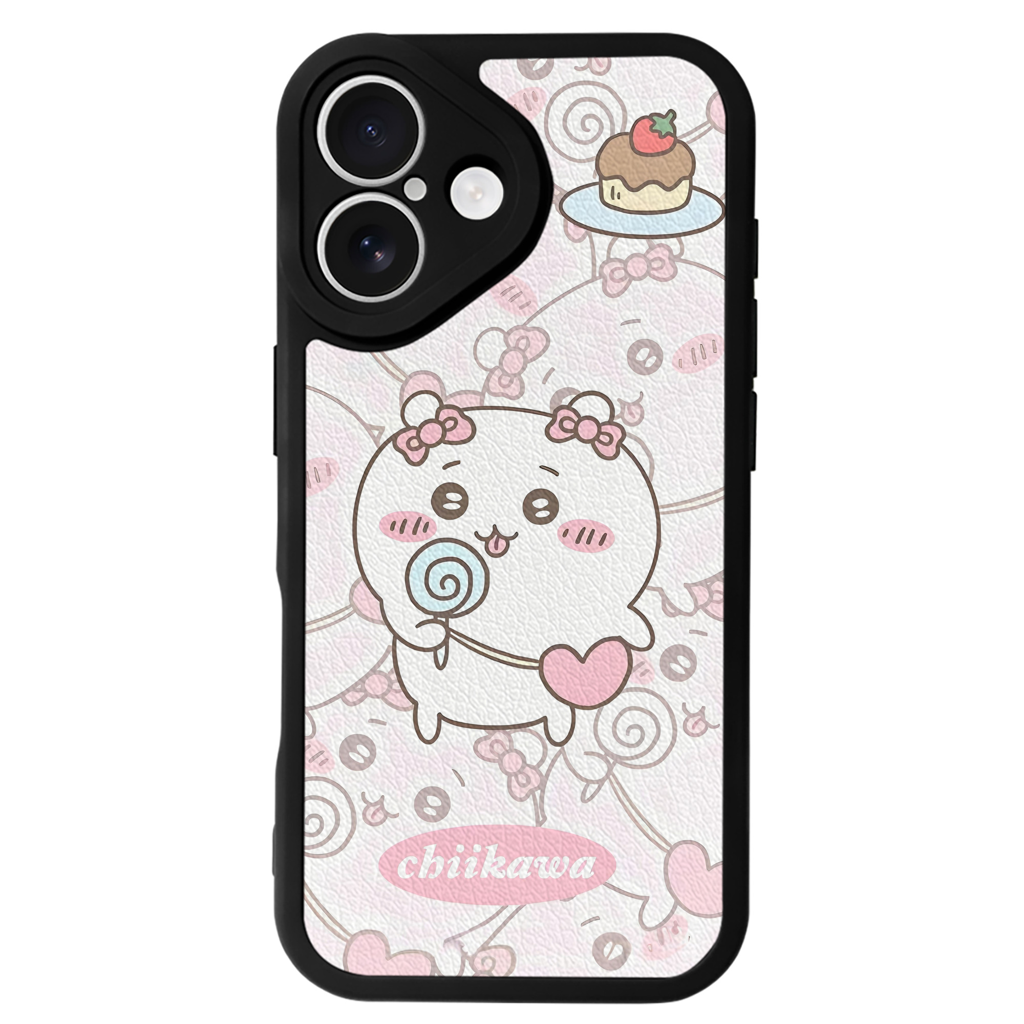 （画像用） ちいかわ Chii-kawa 【iPhone 16シリーズ対応】シリコンスマホケース（レザー調） 材質：シリコン